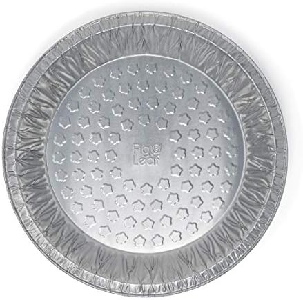 Fig & Leaf (60 Pack) Premium 9-Inch Pie Pans l Disposable Aluminum Foil l Heavy-Duty l Tin Plates for Tart Quiche Pies
