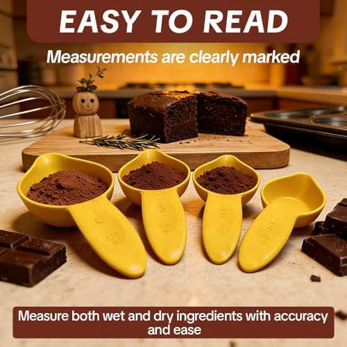8-Piece Braille Measuring Set with Raised Braille Markings for Blind