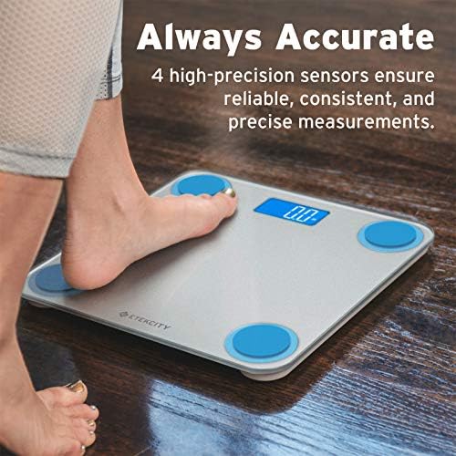 Etekcity Digital Bathroom Scale for Body Weight, Tempered Glass, 400 lbs