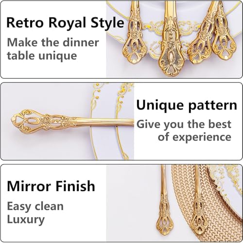 300PCS Gold Plastic Silverware Bulk for Parties & Weddings