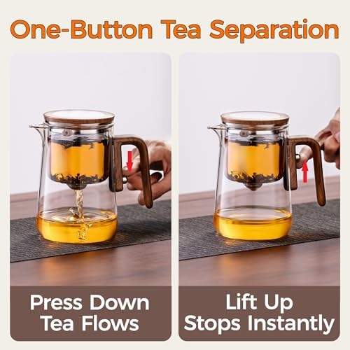 Enchanted Tea Pot with Tea Infuser, Loose Leaf Tea Steeper, 27.4oz