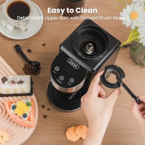 Gevi Burr Grinder, 35 Settings Espresso Drip French Press,Anti-Static Black