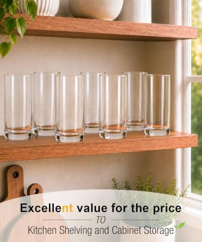 Drinking Water Glass Cups Set,Crystal Highball Glasses cups set of 8,13oz