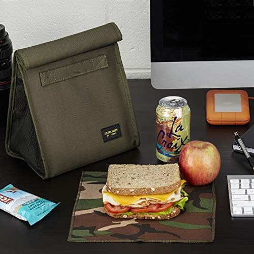 2nd Childhood Insulated Lunch Bag for Men, Durable & Reusable, Green
