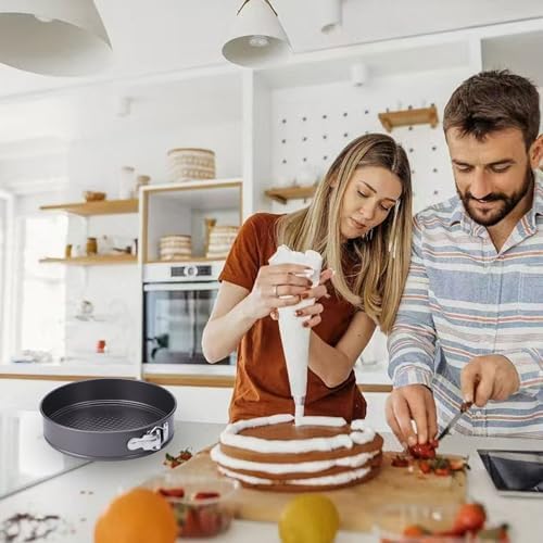 Springform Pan, Nonstick Cake Pan, Round cheesecake pan with leak-proof non-stick bottom removable bakeware.Cheesecakes, Pizzas and Quiches. (4+5+6 Inches)