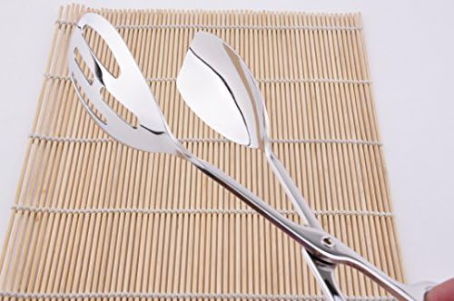 KEBE Serving Tongs for Cooking Buffet Party Catering, Thickening Food Serving Cake Bread Kitchen Salad Tongs, Stainless Steel
