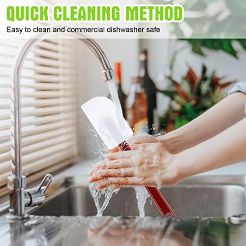 Meekoo 5 Pcs 14 Inch Rubber Spatula High Heat Resistant Silicone Spatula