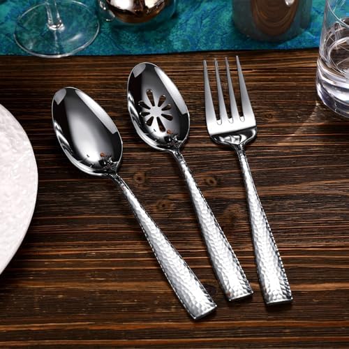 KEAWELL Premium Louis Hammered Utensil Set (Hostess Serving Utensil Set)
