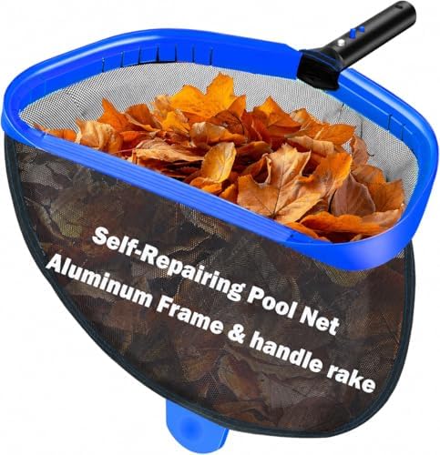 Pool Skimmer Net Leaf Rake for Above Ground Pool, 17.5 Inch(No Pole)