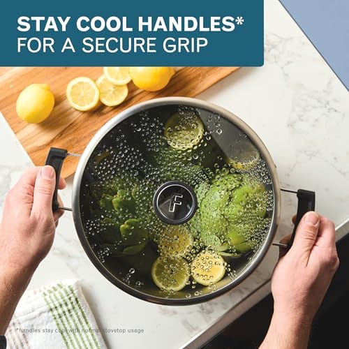 Farberware TrueCook Stainless Steel Stock Pot with Lid, 8-Quart