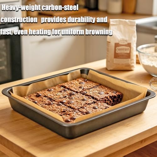 2 PCS Square Nonstick Loaf Pan Set, 8 x 8 Inch