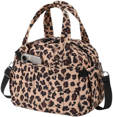 BTOOP Lunch Box for Women, Quilted Insulated Lunch Bag with Shoulder Strap