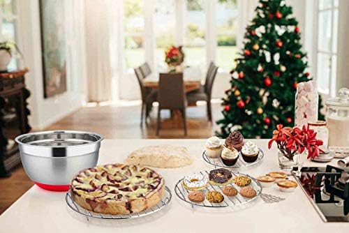 TeamFar Round Cooling Rack Set of 3, 7½ & 9 & 10½ Inch, Stainless Steel