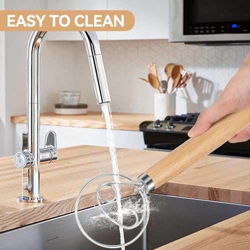 Danish Dough Whisk Dutch Bread Mixer Stainless Steel Hook Wooden Handle Baking Tools for Sourdough Pizza Pastry Cake Batter Making