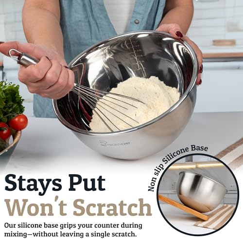 28pc Stainless Steel Mixing Bowls with Lids Set, 1.5-5 Qt, Khaki