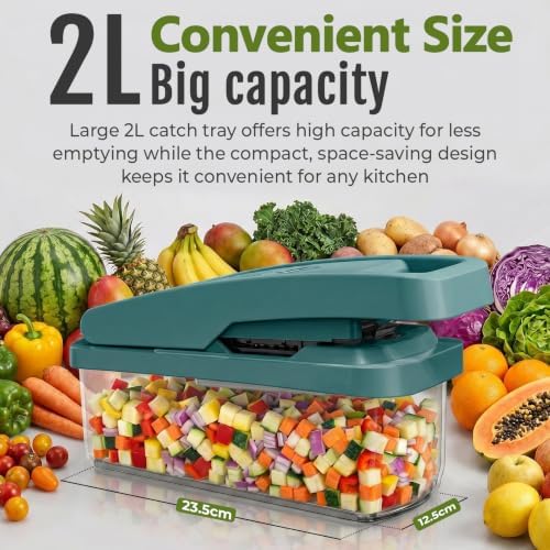 Multifunctional Vegetable Chopper & Mandoline Slicer with Spiralizer