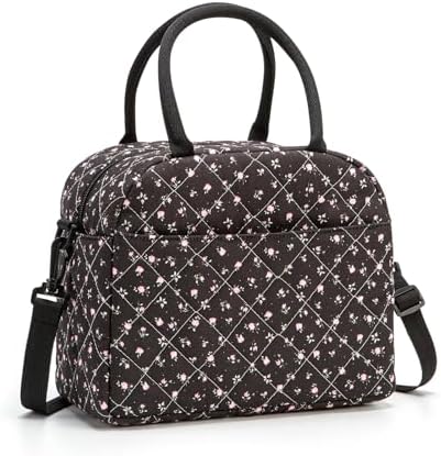 MEXS Lunch Bag for Women Reusable Lunch Box Quilted Puffer Large Capacity Insulated Cooler Tote Bags Work Travel Picnic