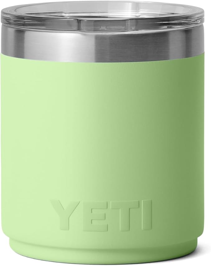 YETI Rambler 10 oz Stackable Lowball 2.0, Vacuum Insulated, Stainless Steel with MagSlider Lid, Key Lime