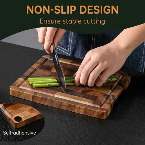 THETCHRY Walnut Cutting Board, Small Wooden Cutting Board Meal Prep Serving