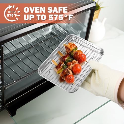 Homikit 4 PCS Baking Rack for Oven Cooking, 8.7” * 6.3” Small Cooling Racks