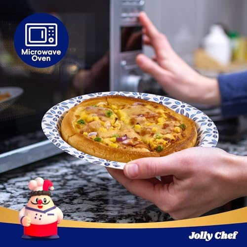 JOLLY CHEF 10 inch Disposable Paper Plates 500 Count