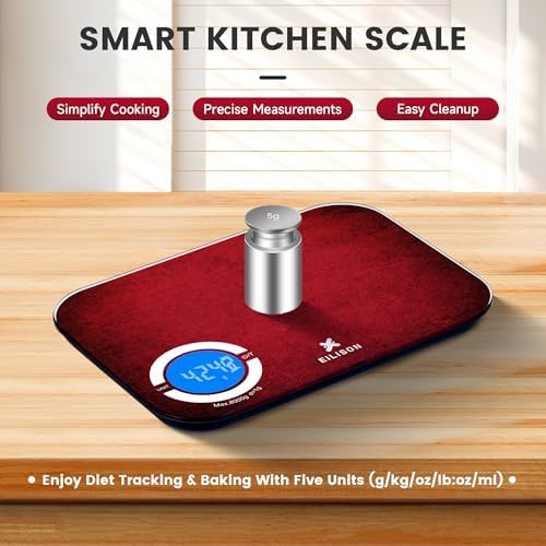 EILISON Smart Kitchen Food Scale,Bluetooth,8000g Cap,Nutrition Calculator