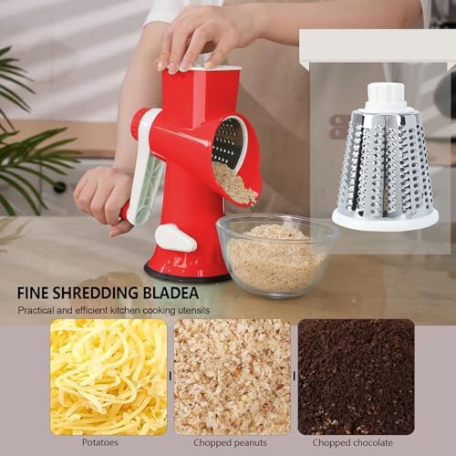 Rotary Cheese Grater with Handle-Versatile Cheese Grater