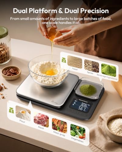 Maestri House Dual Platform Kitchen Scale, 10kg/500g, 1g/0.01g Precision