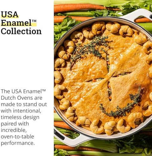 Lodge USA Enamel 4.5 Quart Dutch Oven, Cloud Nine
