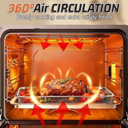 P&P CHEF 11.8 Inch Air Fryer Basket for Oven, Air Fryer Rack, 1 Piece