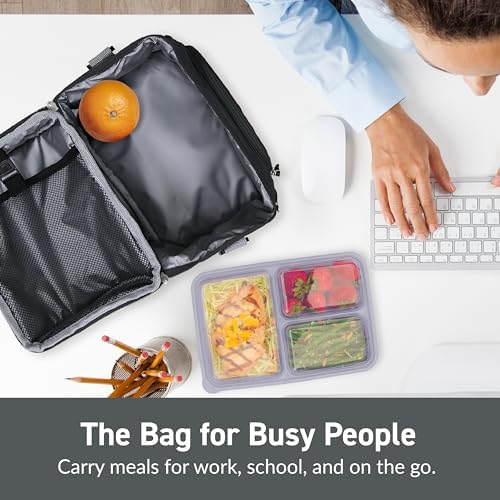 Bentgo Deluxe Insulated Lunch Bag with Adjustable Strap & Outer Pocket