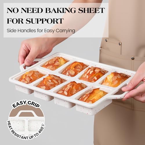 2Pcs Silicone Loaf Pan, Nonstick BPA-Free Reinforced Bread Mold