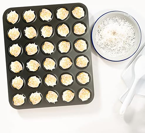 Fox Run Mini Macaron Baking Pan, 30 Small Cup Non-Stick Macaron Cookie Pan