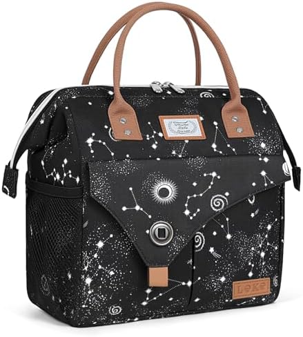 Lekesky Insulated Lunch Bag Portable Lunch Bag for Women-11L, Constellation