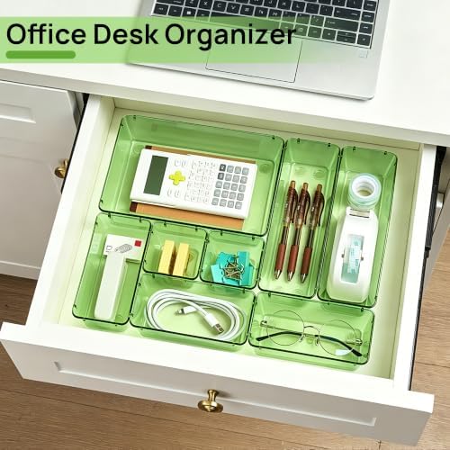 Vtopmart 25 Pack Plastic Drawer Organizers with Anti-slip Rubber Pads