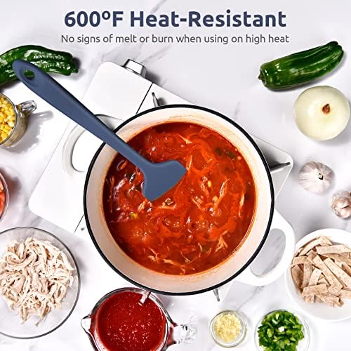 U-Taste 14in Extra Large Silicone Spatula, 600°F Heat Proof, Midnight Blue