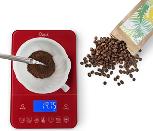 Ozeri Touch III 22 lbs (10 kg) Digital Kitchen Scale, in Tempered Glass