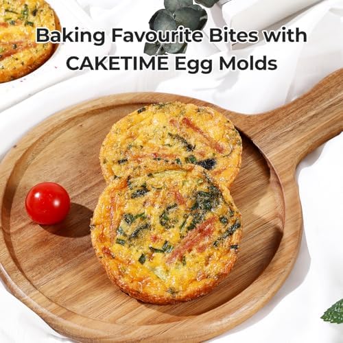 CAKETIME Jumbo Muffin Top Pan Non Stick,4 Inch Metal Frame Round Egg Baking Pan for Oven English Muffins, Whoopie Pies, Corn Bread, Egg Bites, Breakfast Sandwiches Tarts 2 Confetti