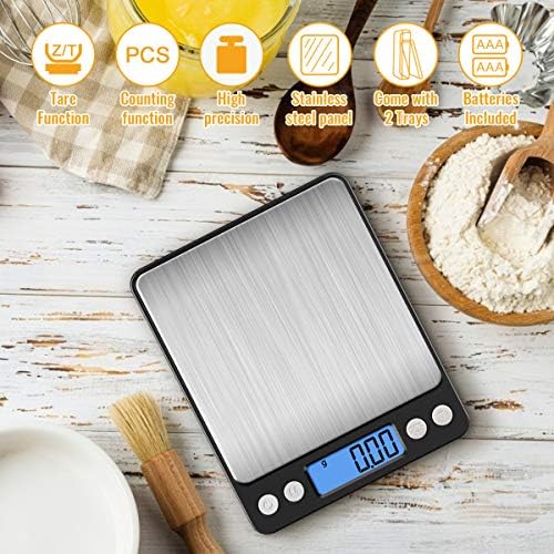Diyife Digital Kitchen Scale 500g/0.01g, High Precision Cooking Food Scale