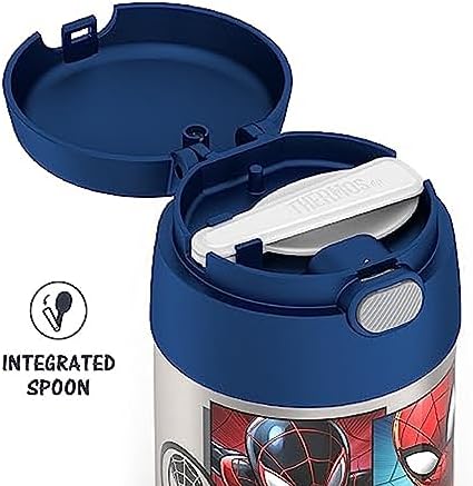 THERMOS FUNTAINER Kids Food Jar with Spoon, Spider-Man, 10 Ounce (Pack of 6)