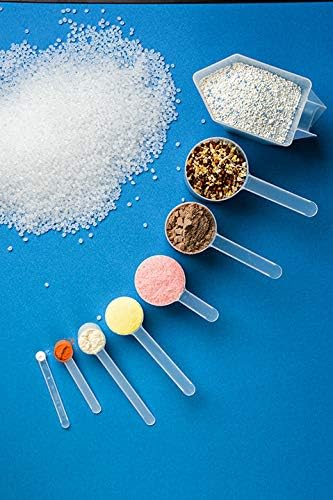 106 mL (106 CC | 3.58 Oz.) Long Handle Plastic Measuring Scoop for Coffee, Protein Powder, Pet Food, Spices, Grains, Dry Goods – Food-Grade BPA-Free (Pack of 5)