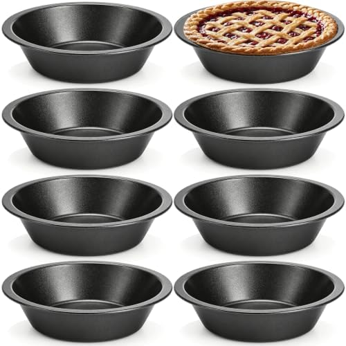 5 inch Pie Tin, 8 Pack Small Pie Pan for Oven and Instant Pot Baking