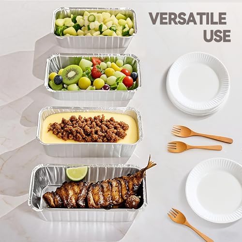 2lb Aluminum Loaf Baking Pans,Heavy Duty Foil Baking Container