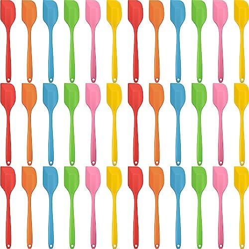 Irenare 36 Pcs Mini Silicone Spatulas Bulk, 8.3 Inch, Cute