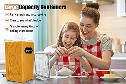 Wildone Flour Sugar Storage Containers 6.5L, 4 PCS, Gray