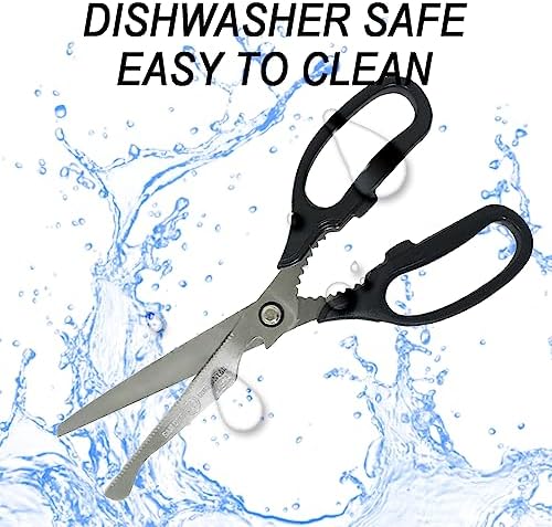 Korean BBQ Kalbi Meat Cutting Scissors Large All Purpose Stainless Steel Utility Kitchen Shears for Food
