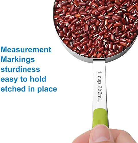 Bopei 13-Pcs Stainless Steel Measuring Cups & Spoons Set, Colorful Handles