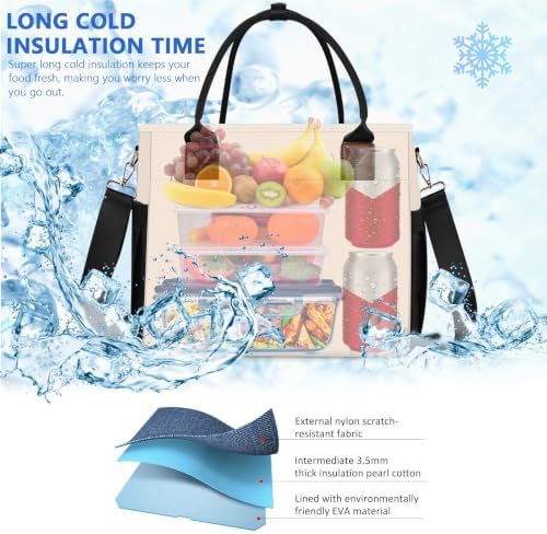 MIYCOO Insulated Lunch Bag Women, Large Tote Lunch Box for work, 18L