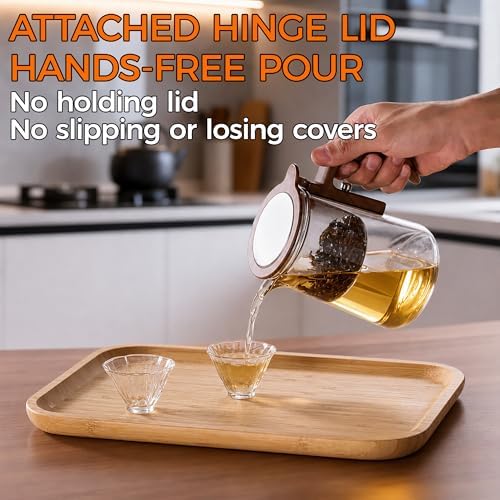 Enchanted Tea Pot with Tea Infuser, Loose Leaf Tea Steeper, 27.4oz
