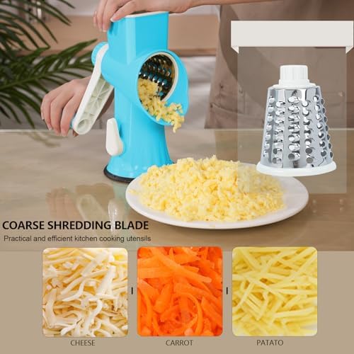 Rotary Cheese Grater with Handle-Versatile Cheese Grater